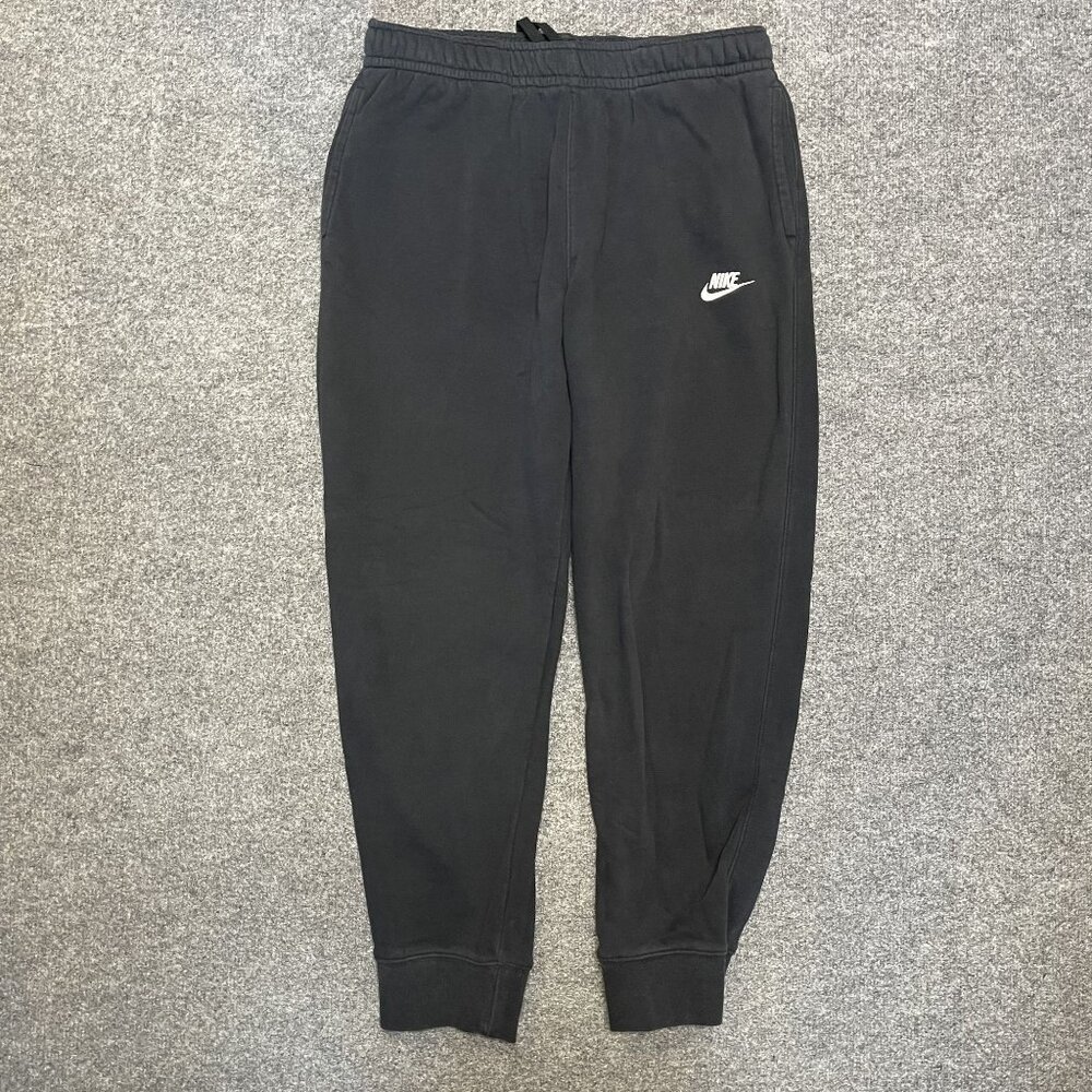 Nike Black Jogger Sweatpants L With Logo Casual Fit Everyday Comfort - Picture 1 of 9